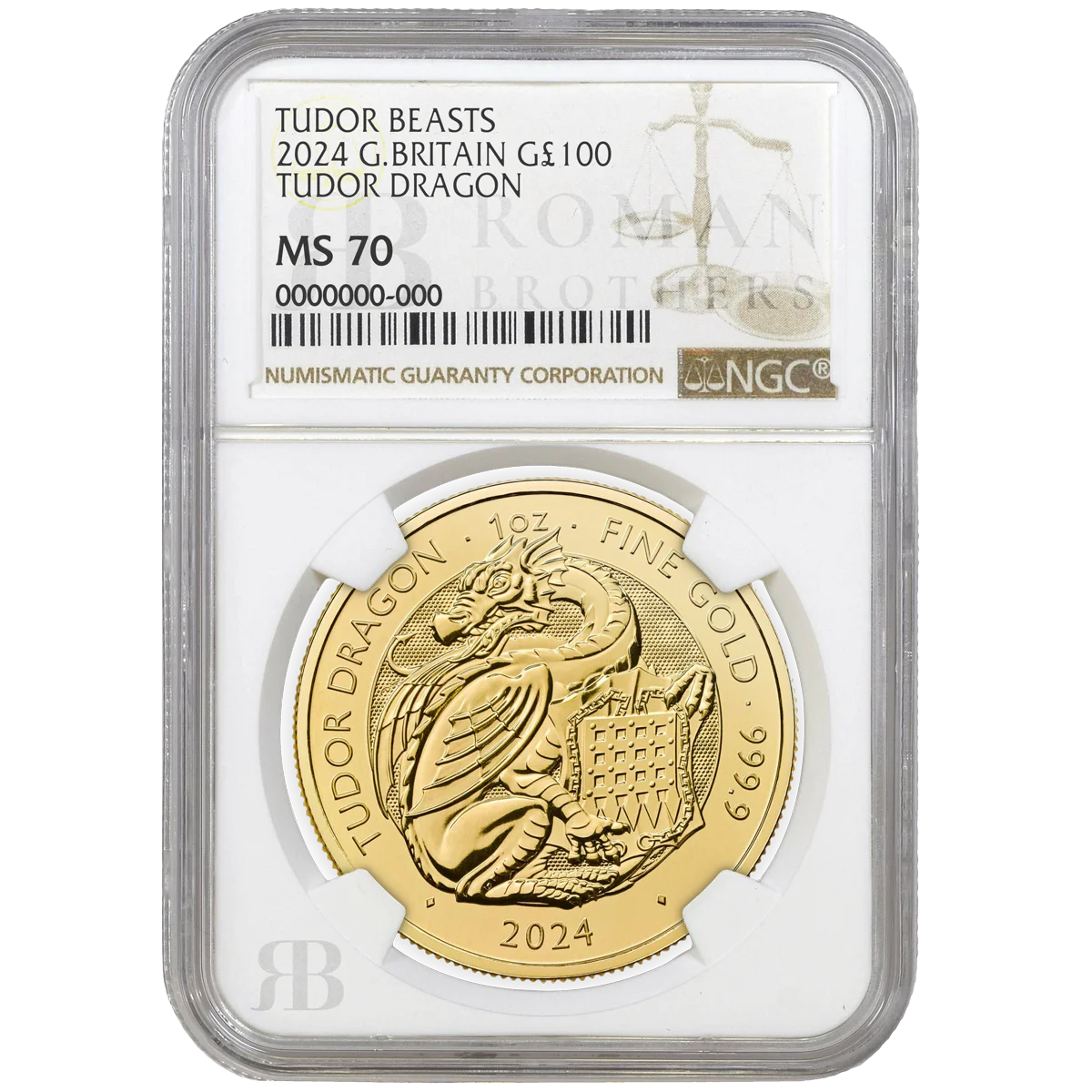 Tudor Beast 2024 Royal Dragon Graded from MS68+