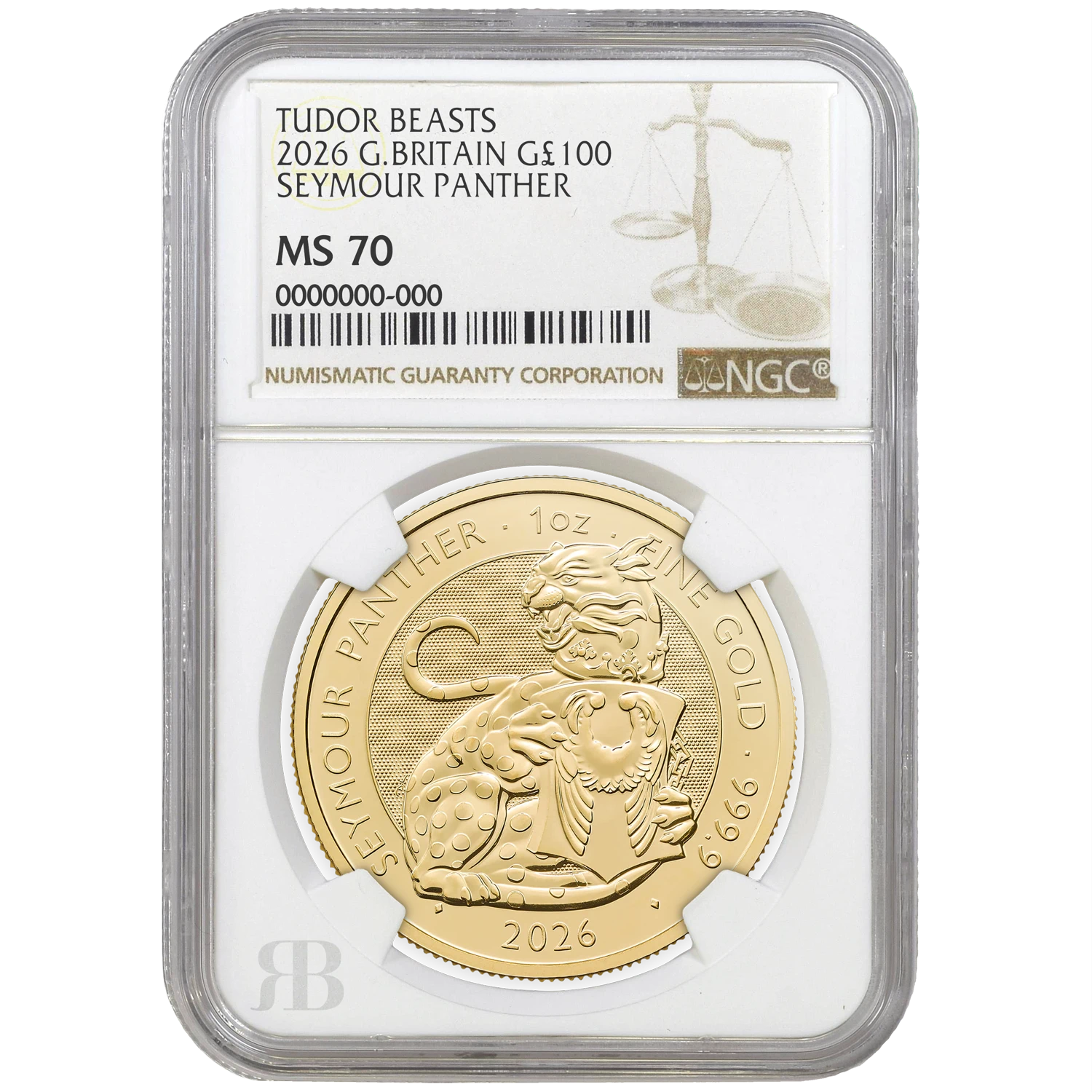 Tudor Beast 2026 Seymour Panther 1oz Gold Coin Graded from MS68+